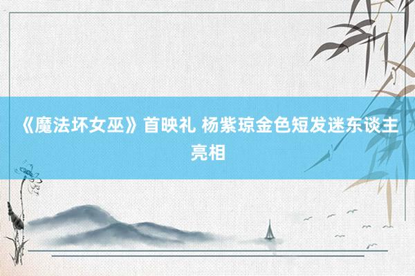 《魔法坏女巫》首映礼 杨紫琼金色短发迷东谈主亮相