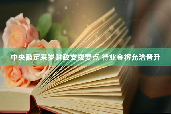 中央敲定来岁财政支拨要点 待业金将允洽晋升